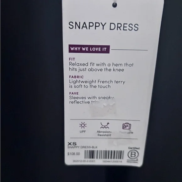 NWT Athleta Black sweatshirt dress - Picture 3 of 3